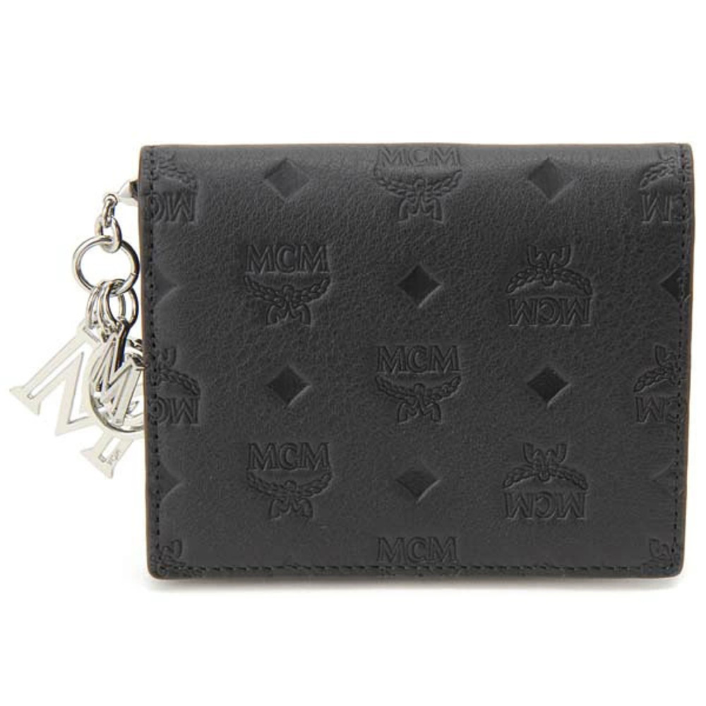 Mcm Bi Fold Wallet Black Mys Compact